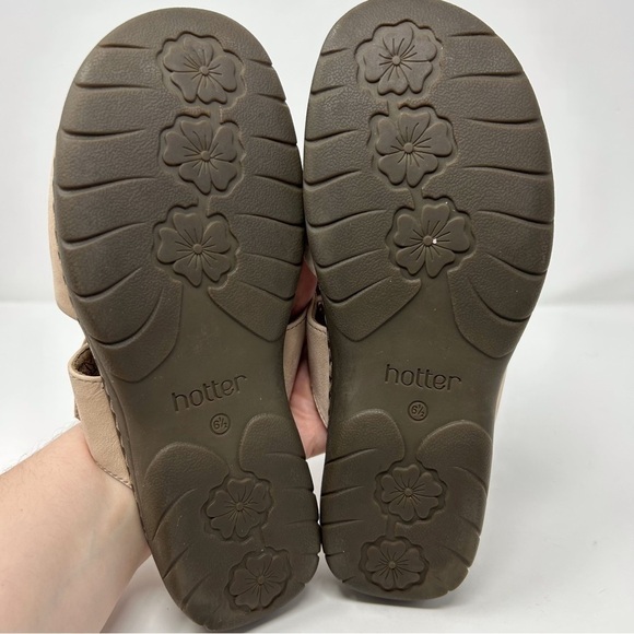 Hotter Blush Pink Boho Studded Medallion Suede Slip on Comfort Sandals Size 8.5 - Picture 10 of 15